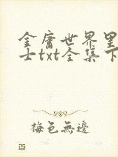 金庸世界里的道士txt全集下载