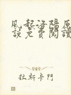 风起洛阳原著小说免费阅读