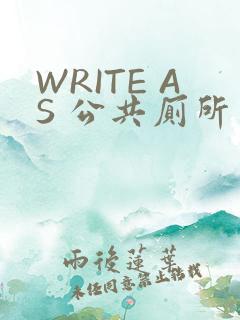 WRITE AS 公共厕所