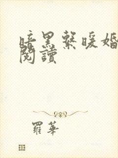 暗黑系暖婚免费阅读