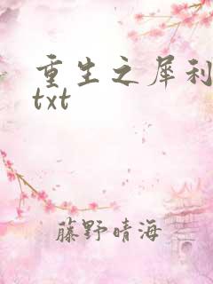 重生之犀利女兵txt