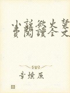 小说欲火焚烧免费阅读全文