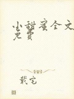 小甜蜜全文阅读免费