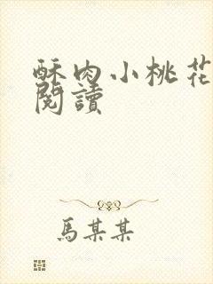 酥肉小桃花全文阅读