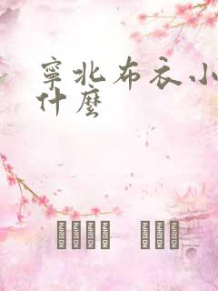 宁北布衣小说叫什么
