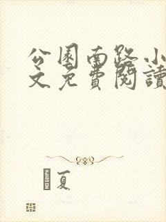 公园南路小说全文免费阅读