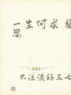 一生何求 兰思思