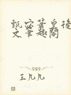 甄宓萧皇后高干文笔趣阁