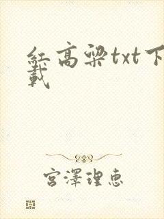 红高粱txt下载