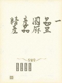 精产国品一二三产品麻豆