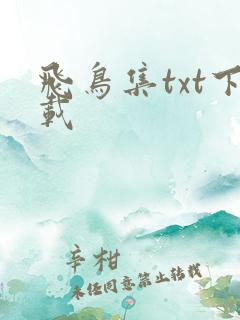 飞鸟集txt下载
