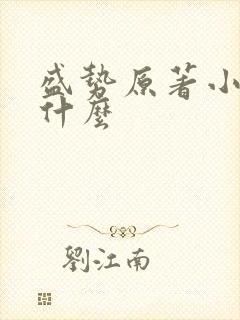 盛势原著小说叫什么