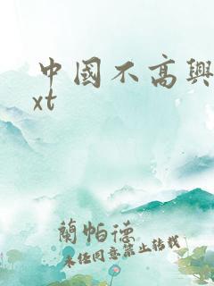 中国不高兴 txt