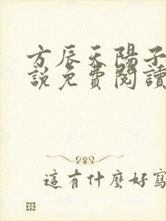 方辰天阳子的小说免费阅读