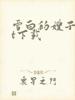 雪白的嫂子txt下载