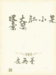 眼大肚小是什么意思