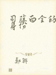 司藤白金的真实身份