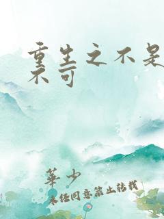 重生之不是非你不可