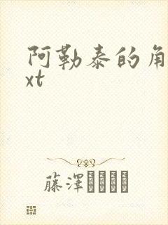 阿勒泰的角落txt