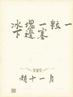 冰块一粒一粒往下边塞