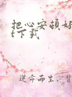 把心安顿好txt下载