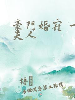 豪门婚宠 一品夫人