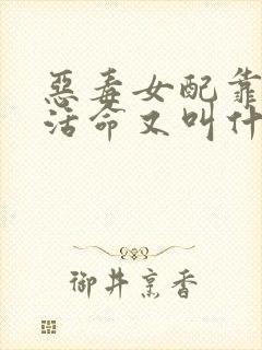 恶毒女配靠JY活命又叫什么