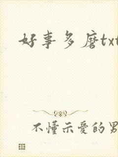 好事多磨txt