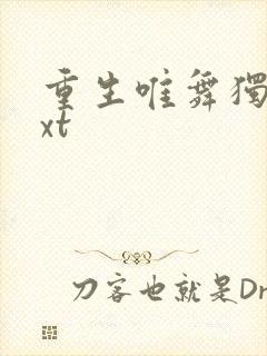 重生唯舞独尊txt