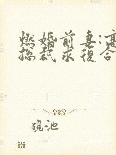 燃婚前妻:高冷总裁求复合
