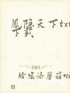 凤隐天下txt下载