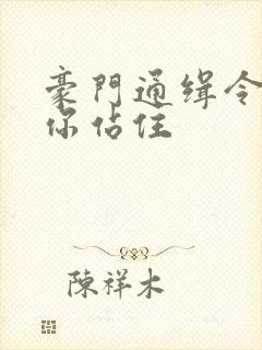 豪门通缉令老婆你站住