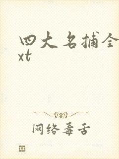 四大名捕全集txt