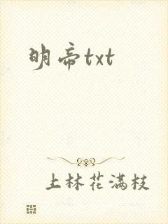 明帝txt