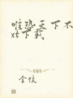 唯恐天下不乱txt下载