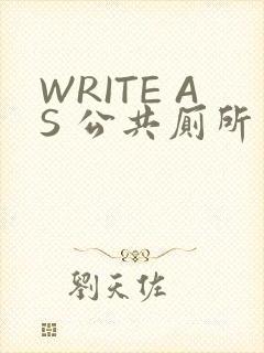 WRITE AS 公共厕所