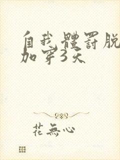 自我体罚脱一次加穿3天