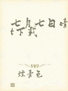 七月七日晴txt下载