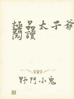 极品太子爷全文阅读