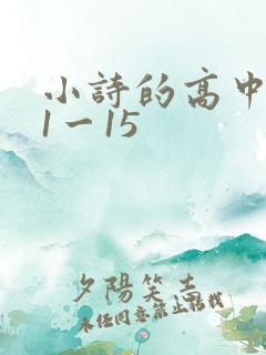 小诗的高中日记1一15