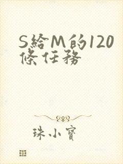 S给M的120条任务