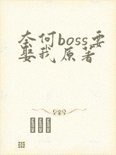 奈何boss要娶我原著