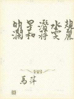 明星潜水规则杨澜和蒋雯丽