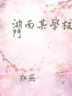 湖南某学校秋千门