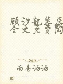 顾汐龙慕辰小说全文免费阅读