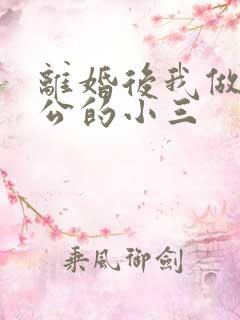 离婚后我做了老公的小三