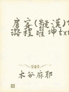 房客(糙汉)何璐程曜坤txt免费下载百度云
