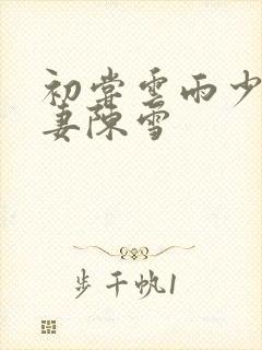 初尝云雨少妇人妻陈雪