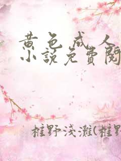 黄 色 成 人小说免费阅读