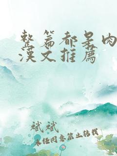 整篇都是肉的糙汉文推荐